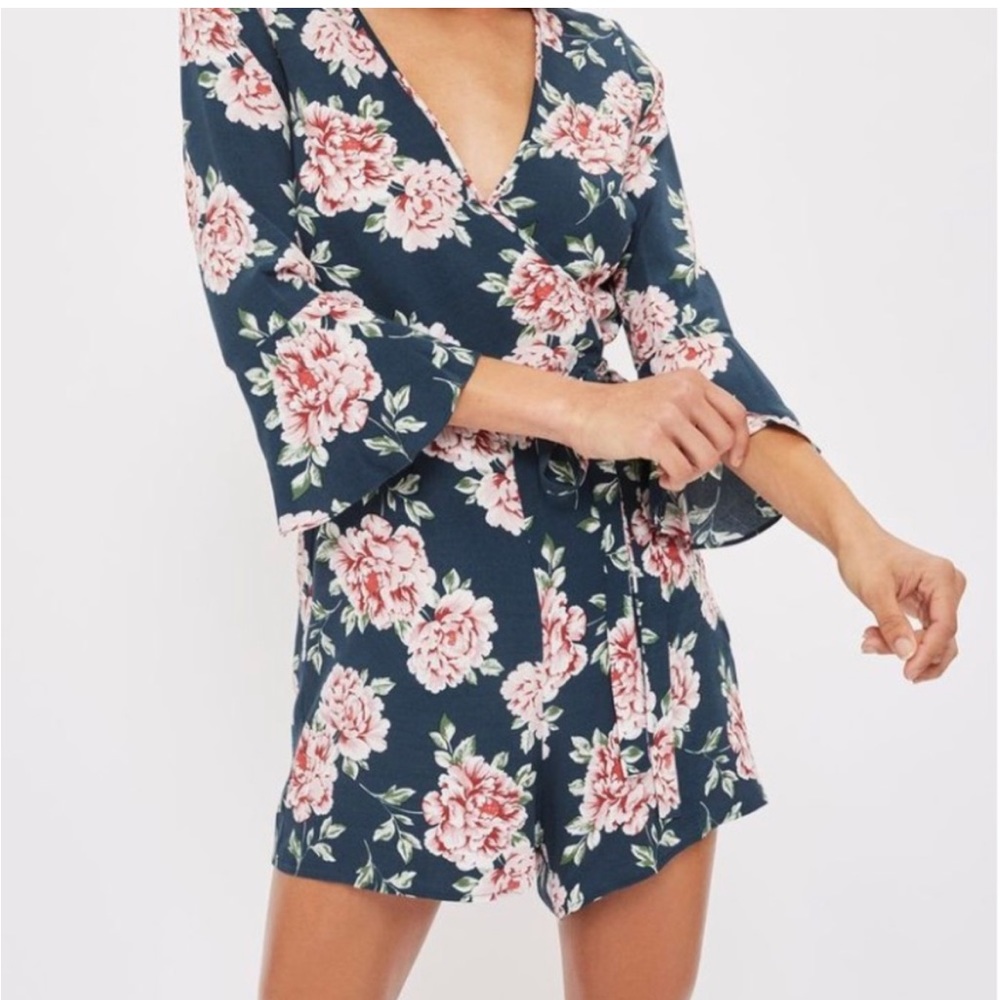 Topshop Floral Romper